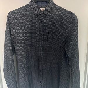 Ben Sherman/ Long sleeve shirt/ Black and blue pattern/ Size Large